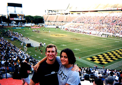 Ames and I at a UCF football game.  Fall of 2000.