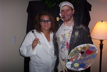 Amy and I as a Mad Scientist and VanGogh on Halloween 2005