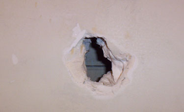 A hole...in the wall.