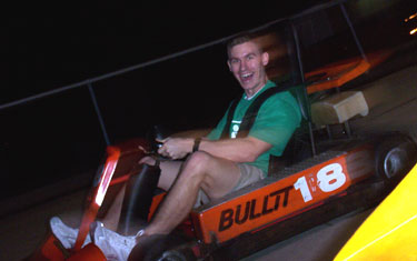 My brother on a go-kart.
