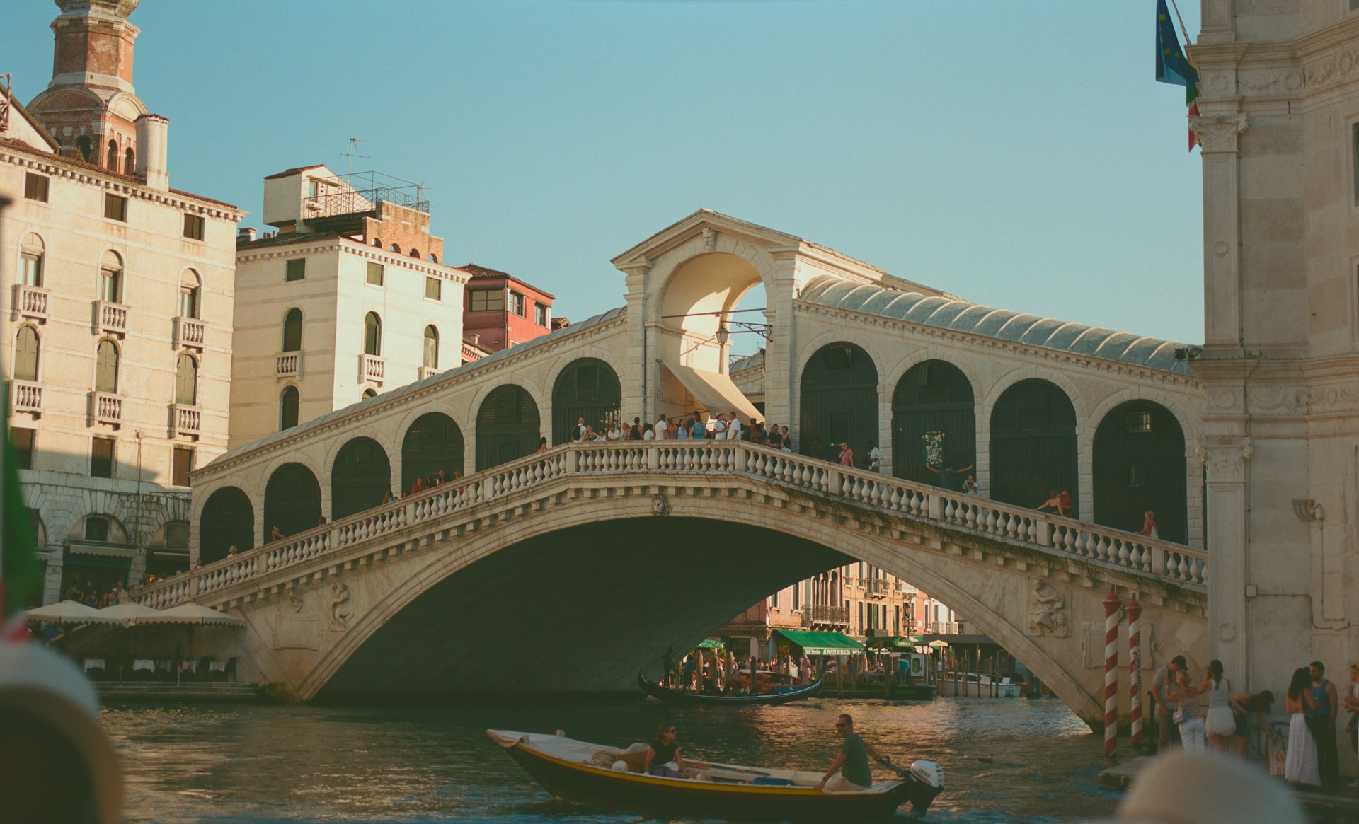 Rialto Bridge Venice Italy Grand Canal summer